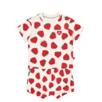 Red Berry Pattern Shorts
