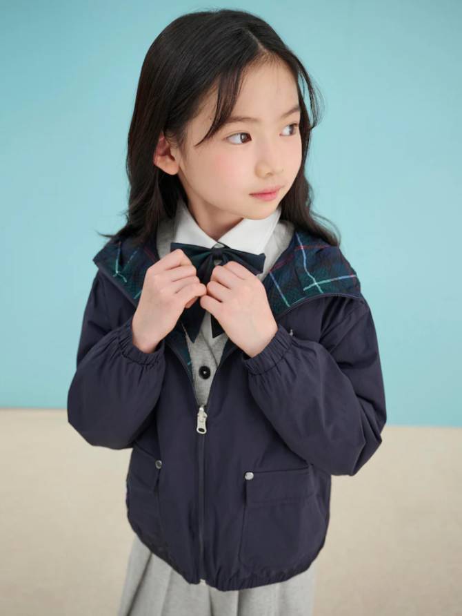 [Kids] 체크 리버서블 후드 점퍼