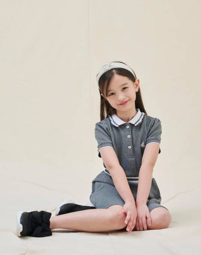 [Kids] 반소매 피케 원피스