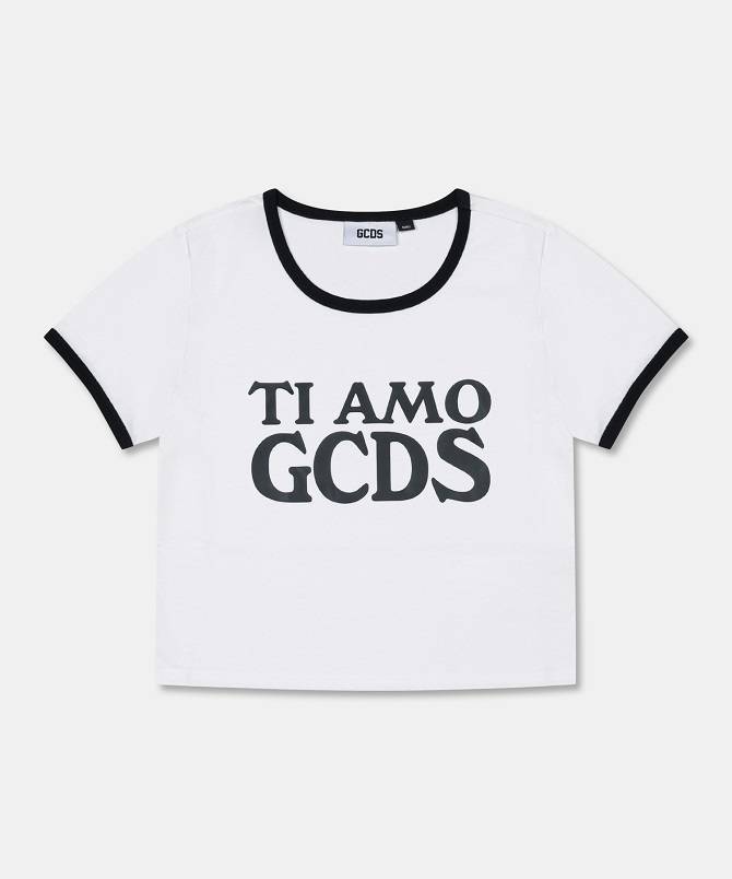TI AMO GCDS 크롭 티셔츠