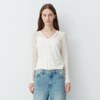 Linen Soft See-Through Knit Cardigan