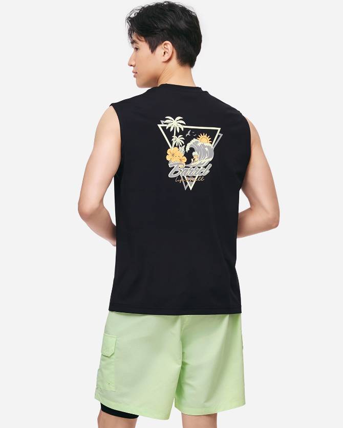 맨 트로피컬 슬리브리스 래쉬가드