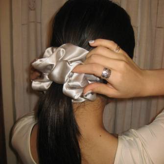 Silk scrunchie
