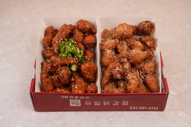 유일닭강정 반반(오리지널 맛+매운맛)