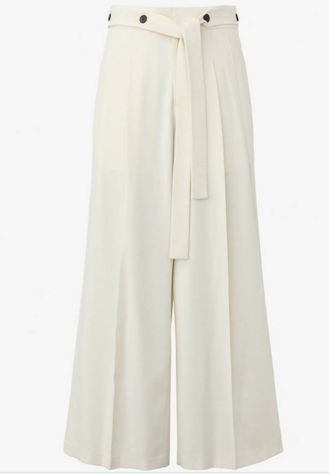 WOMEN TWO TUCK 
BELTED WIDE PANTS