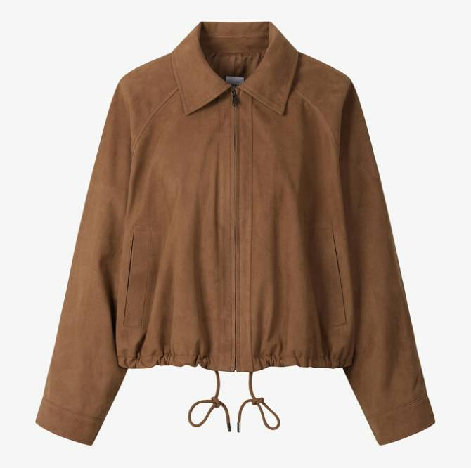 스웨이드 텍스쳐 점퍼