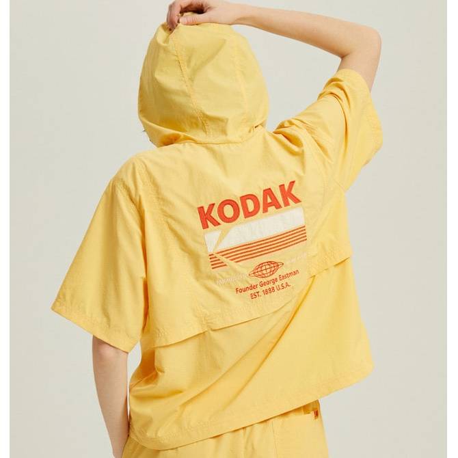 브리즈팝 쿨 우먼 후드 반팔 아노락