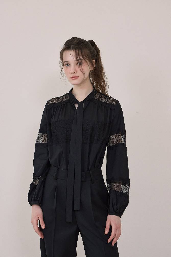 LACE TIE SHIRT LUMI