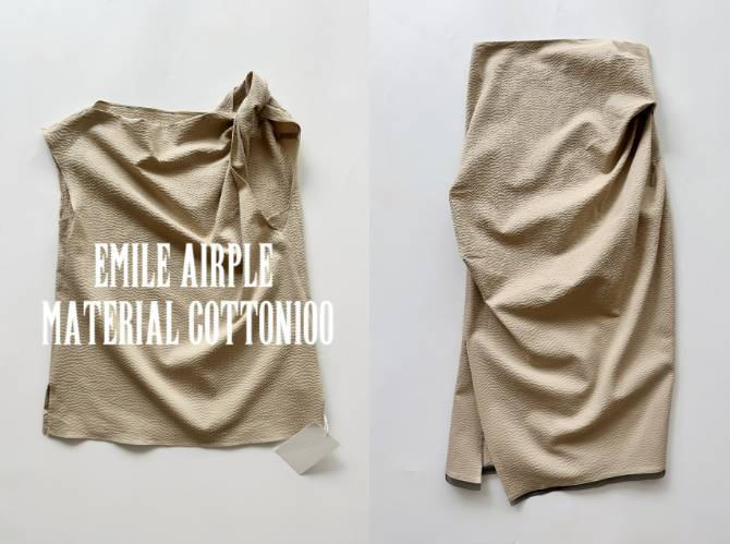 Airple Knot Top / Organza Drape Skirt