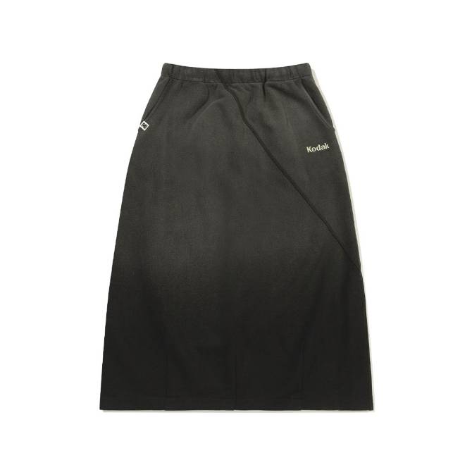 플래시 블러워싱 롱 스커트 우먼 CHARCOAL