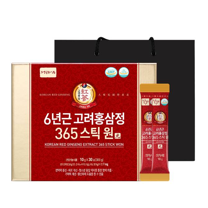 정원삼 6년근 고려홍삼정 365스틱 원30포X30포 (1개월)