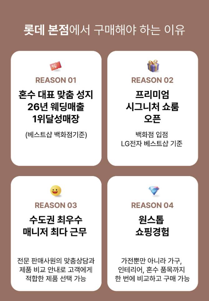 롯데 본점에서 
구매해야 하는 이유