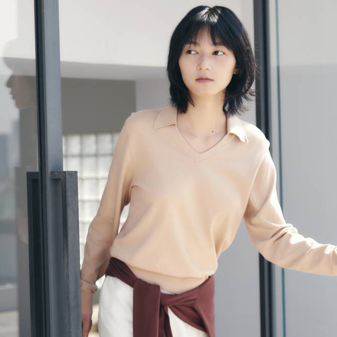 수빈코튼 케이블 긴소매 풀오버