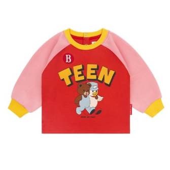틴 프렌즈 블럭 라글란 티셔츠