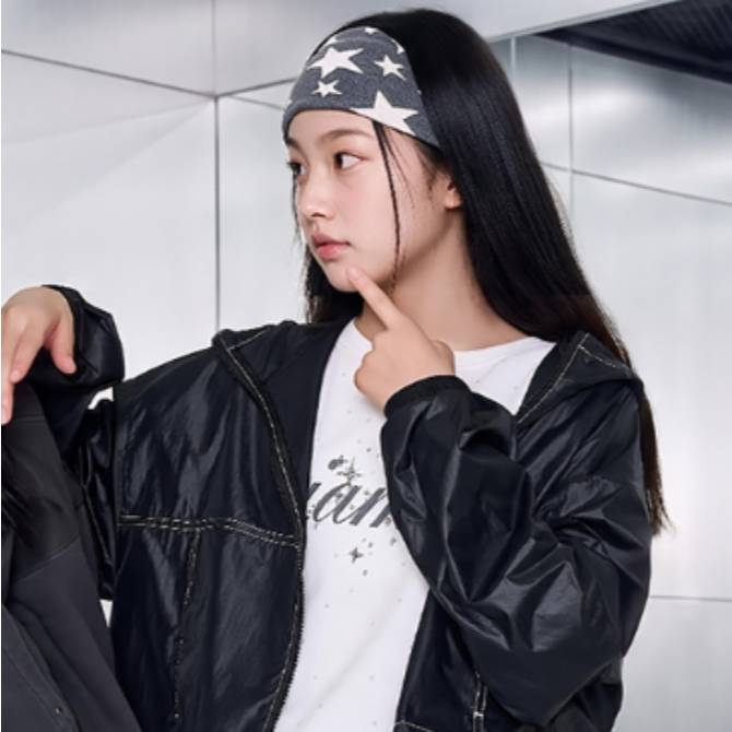 글로우 우븐 후드자켓