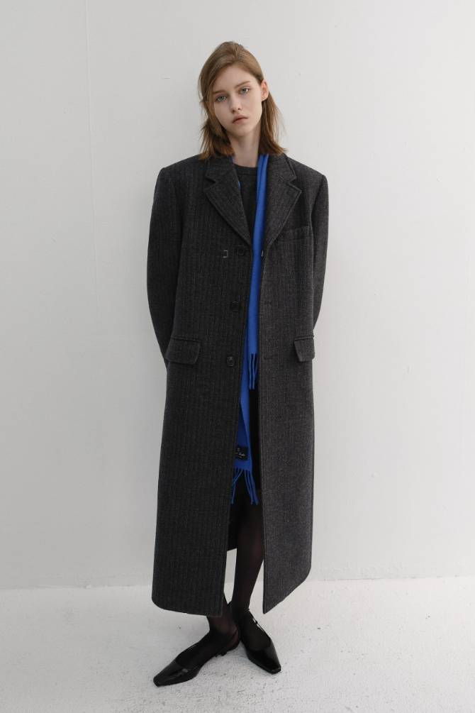 UNISEX 2-WAY 3 BUTTON CASHMERE COAT