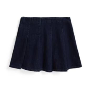 DENIM PLEATED SKIRT