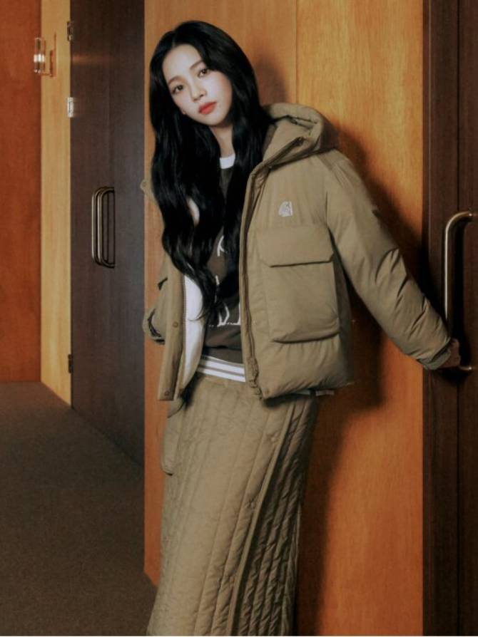 여성더블포켓 크리스탈다운 점퍼
