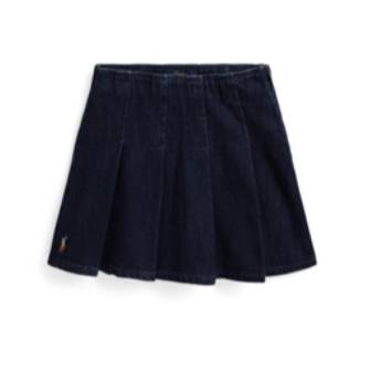 DENIM PLEATED SKIRT