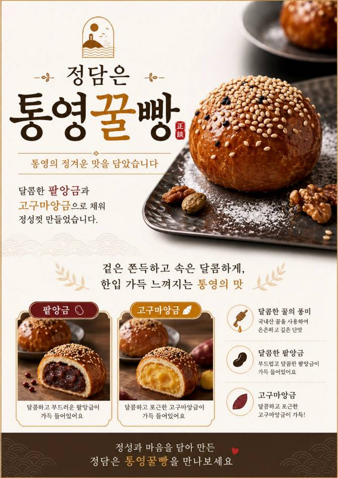 통영의 맛과 정성을 담은 달콤한 한입