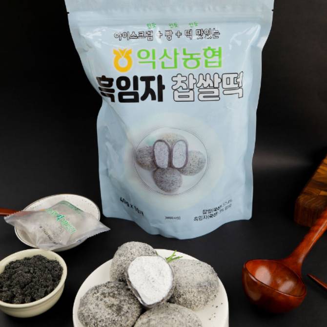 익산농협 찹쌀떡(흑임자/10개)