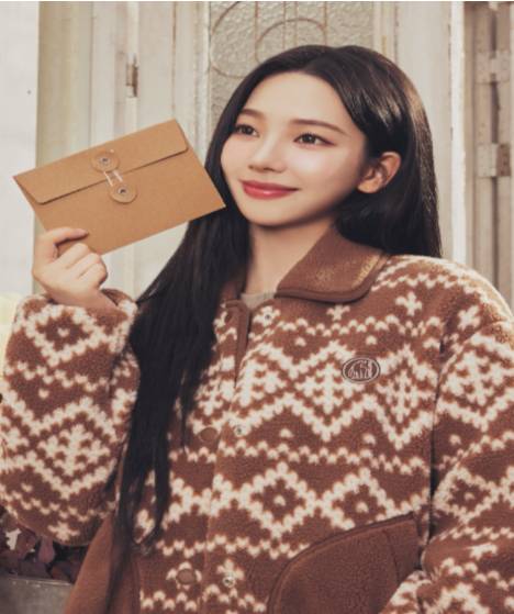 휘게 노르딕 패턴 플리스 자켓