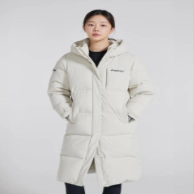 여성 구스다운 롱패딩