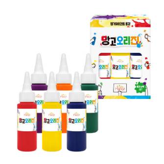 망고오리진 핑거페인트 크림물감 70ml [6개입]