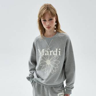 SWEATSHIRT RAGLAN FLOWERMARDI_GREY IVORY