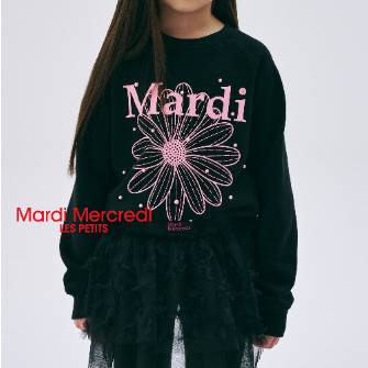 KIDS&nbsp;SWEATSHIRT&nbsp;FLOWERMARDI_BLACK&nbsp;PINK