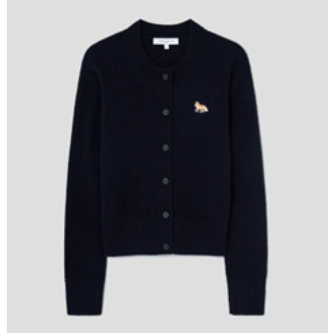 BABY FOX PATCH FITTED CARDIGAN